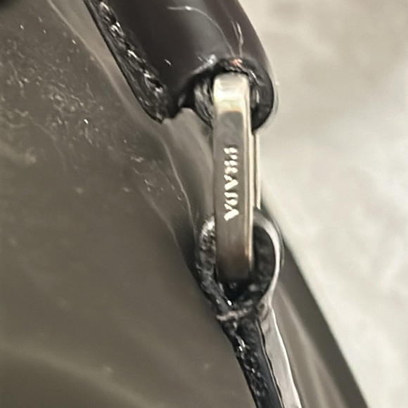 Prada Large green nylon and brown leather commuter bowling bag & lock & keys - Picture 14 of 17